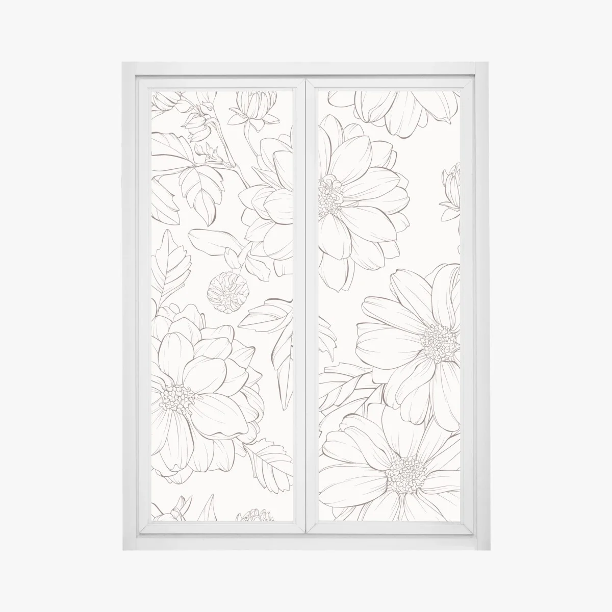 Sticker pour vitres et fenêtres motif floral délicat au trait – Wallnifity® Sticker pour vitres et fenêtres motif floral délicat au trait – Wallnifity®