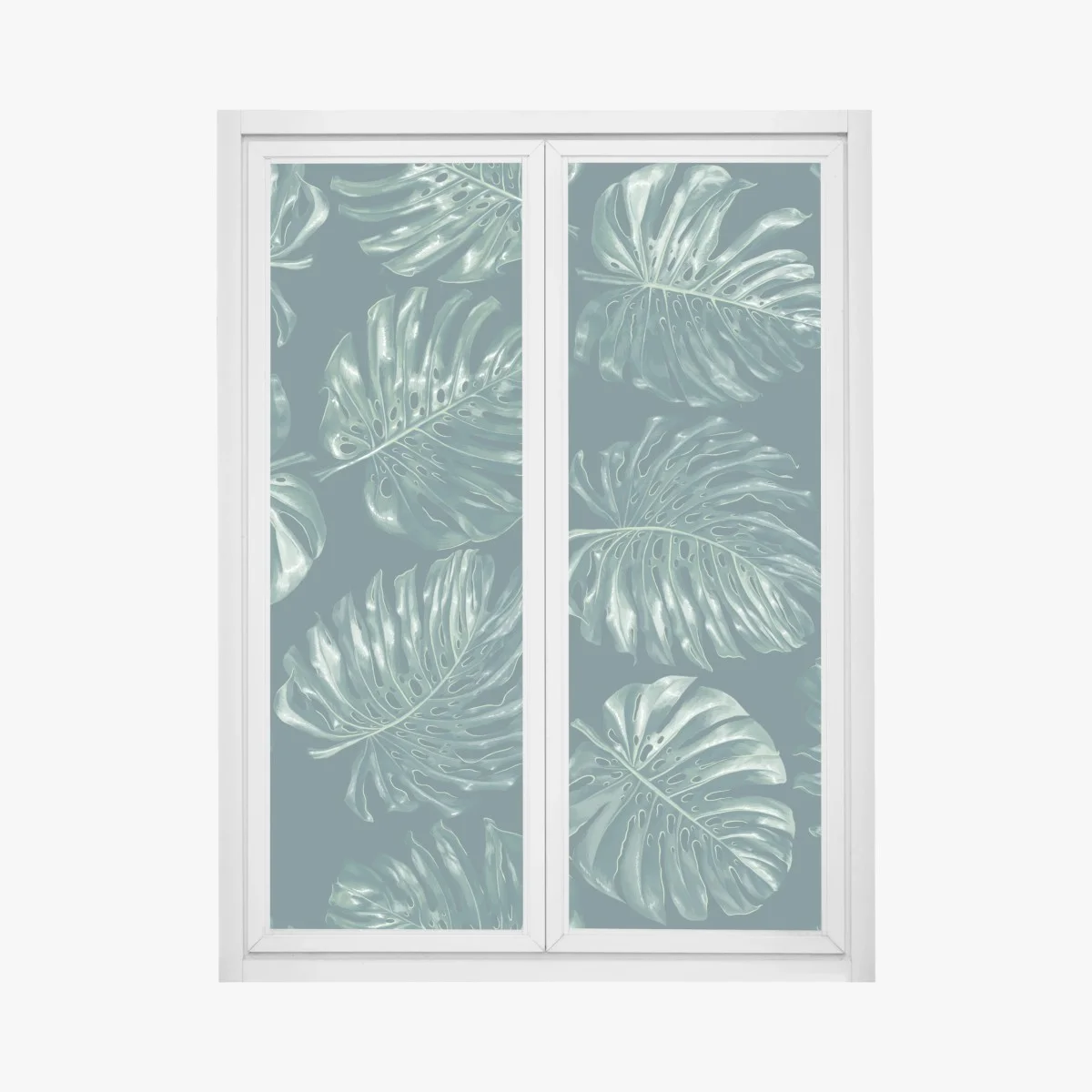 Sticker pour vitres et fenêtres motif feuilles de monstera tropicales – Wallnifity® Sticker pour vitres et fenêtres motif feuilles de monstera tropicales – Wallnifity®
