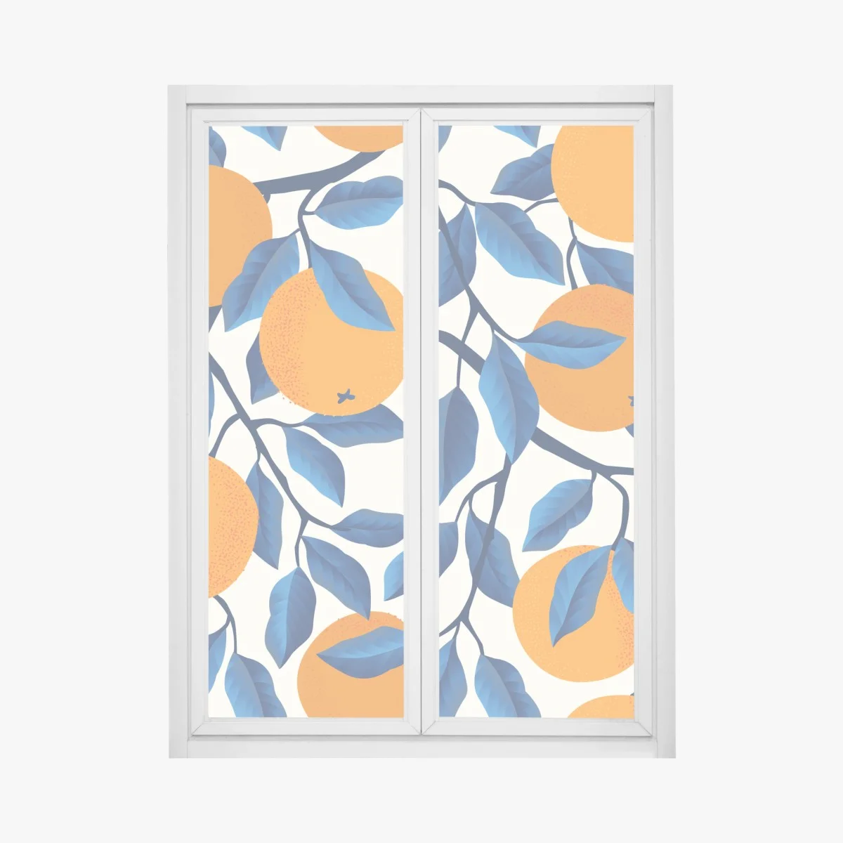 Sticker pour vitres et fenêtres jardin d'orangers stylisé – Wallnifity® Sticker pour vitres et fenêtres jardin d'orangers stylisé – Wallnifity®