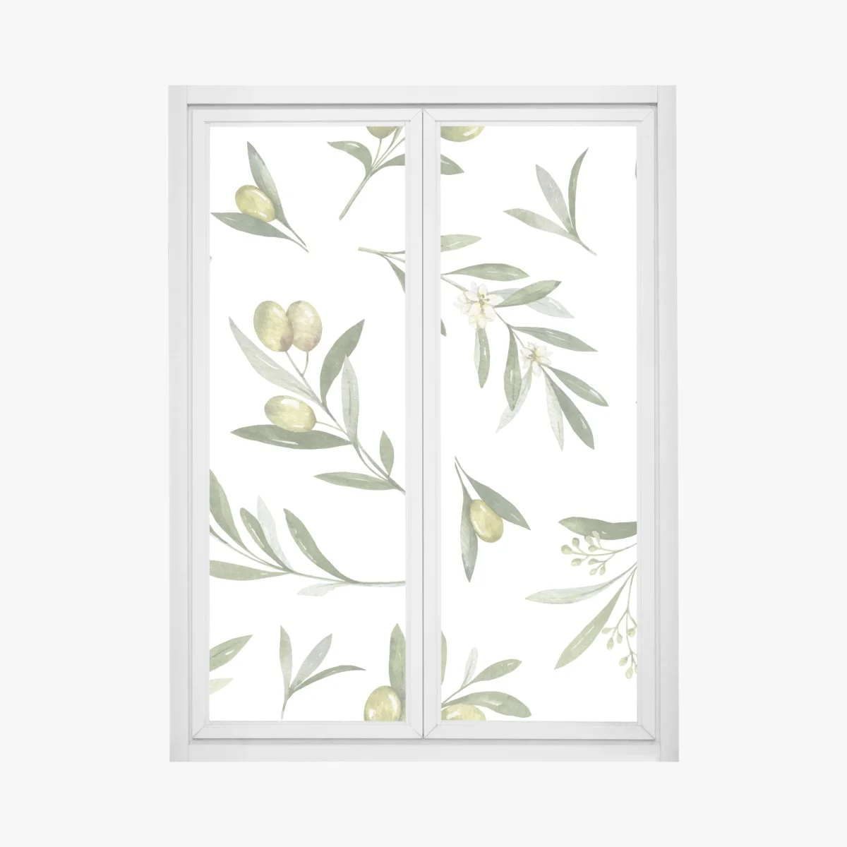 Sticker pour vitres et fenêtres motif d'olivier à l'aquarelle pour déco murale – Wallnifity® Sticker pour vitres et fenêtres motif d'olivier à l'aquarelle pour déco murale – Wallnifity®
