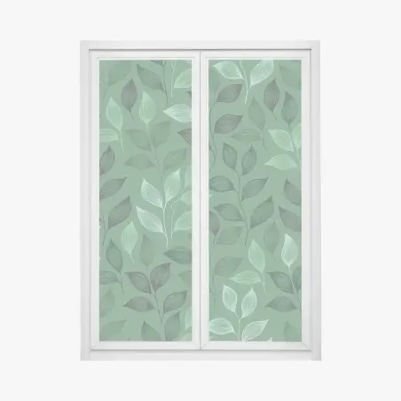 Sticker pour vitres et fenêtres motif botanique feuilles stylisées – Wallnifity®