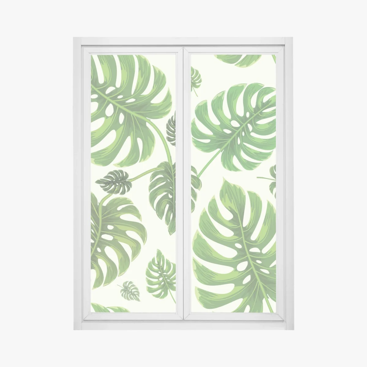 Sticker pour vitres et fenêtres motif tropical de feuilles de monstera – Wallnifity® Sticker pour vitres et fenêtres motif tropical de feuilles de monstera – Wallnifity®