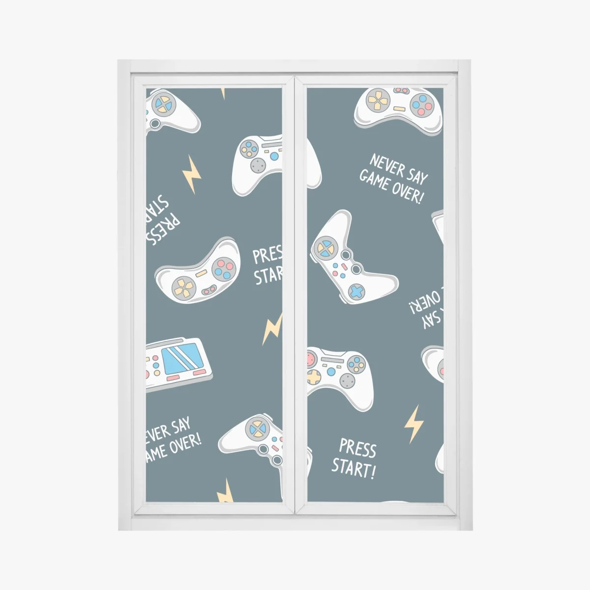 Sticker pour vitres et fenêtres motif manettes de jeux vidéo rétro et slogans ludiques – Wallnifity® Sticker pour vitres et fenêtres motif manettes de jeux vidéo rétro et slogans ludiques – Wallnifity®
