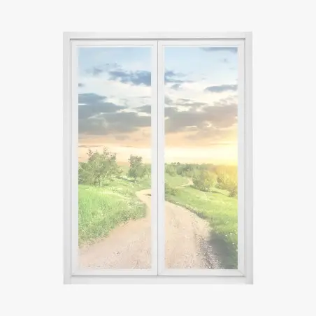 Sticker pour vitres et fenêtres chemin vers le soleil couchant – Wallnifity®