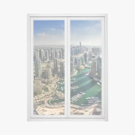 Sticker pour vitres et fenêtres panorama moderne de Dubai Marina – Wallnifity®