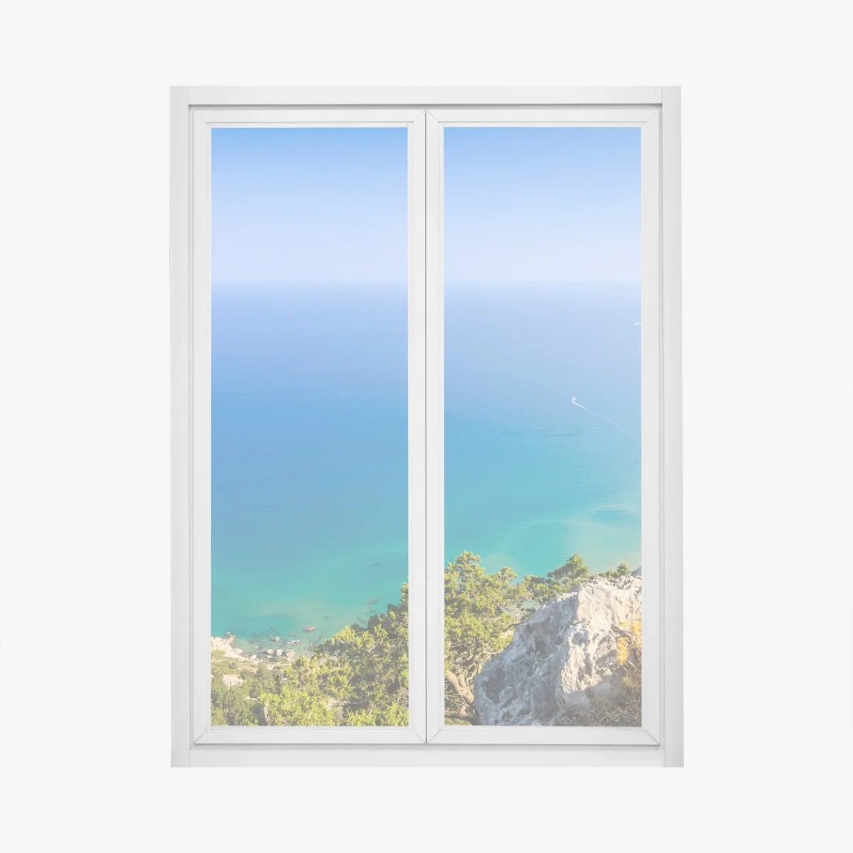 Sticker pour vitres et fenêtres panorama côtier aux eaux turquoises – Wallnifity® Sticker pour vitres et fenêtres panorama côtier aux eaux turquoises – Wallnifity®