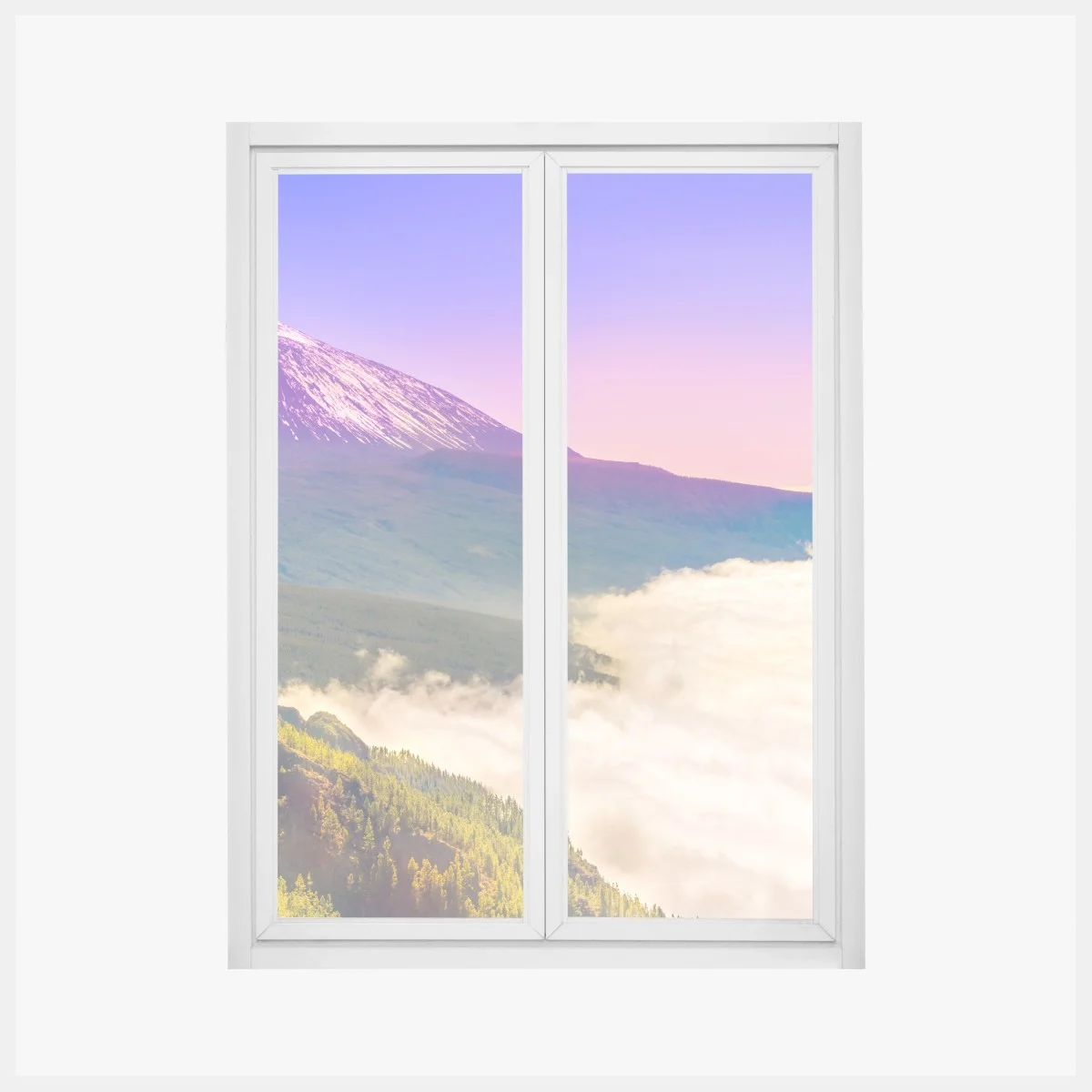 Sticker pour vitres et fenêtres aube colorée sur le Teide, Tenerife – Wallnifity® Sticker pour vitres et fenêtres aube colorée sur le Teide, Tenerife – Wallnifity®
