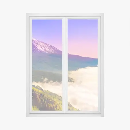 Sticker pour vitres et fenêtres aube colorée sur le Teide, Tenerife – Wallnifity®