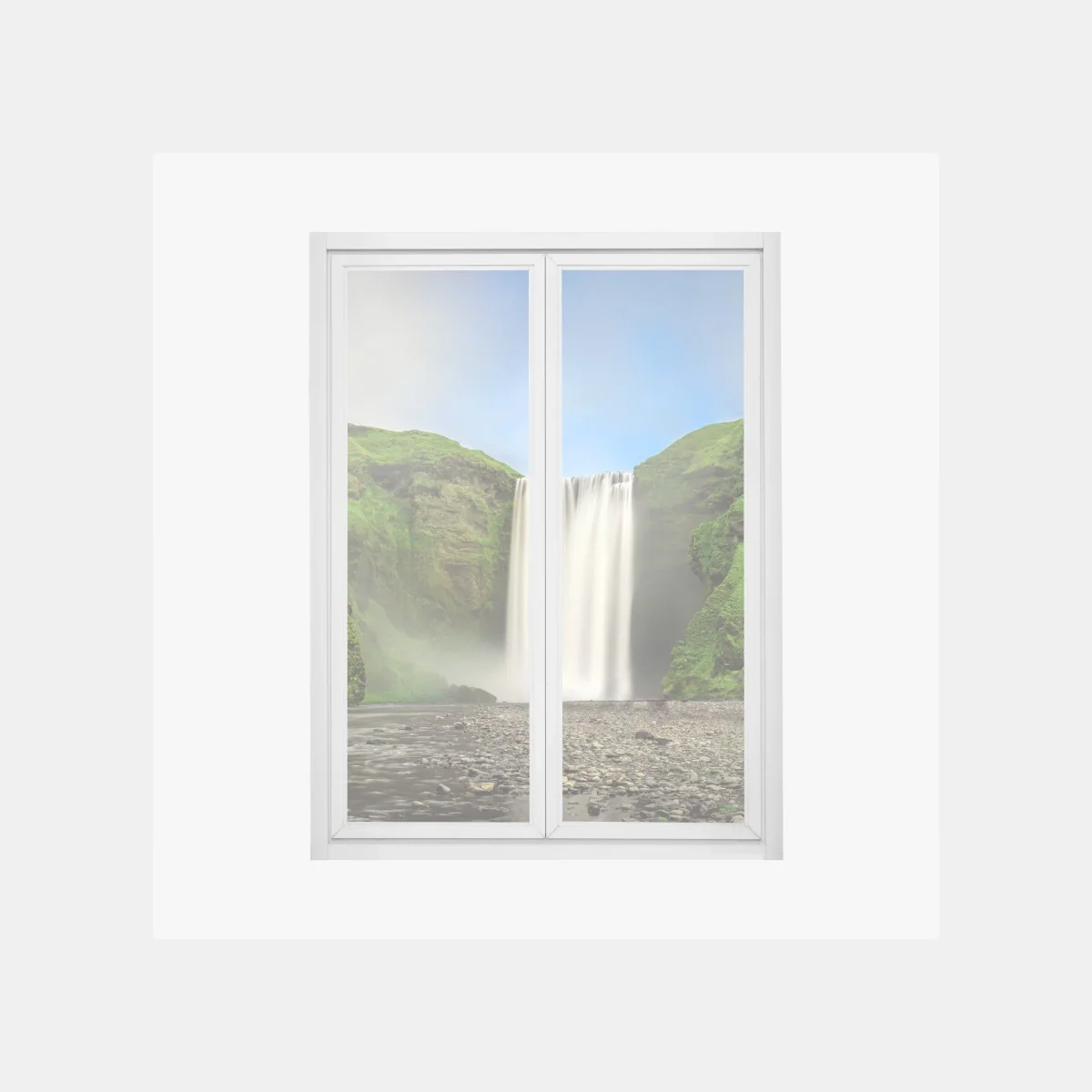 Sticker pour vitres et fenêtres cascade majestueuse de Skogafoss – Wallnifity® Sticker pour vitres et fenêtres cascade majestueuse de Skogafoss – Wallnifity®