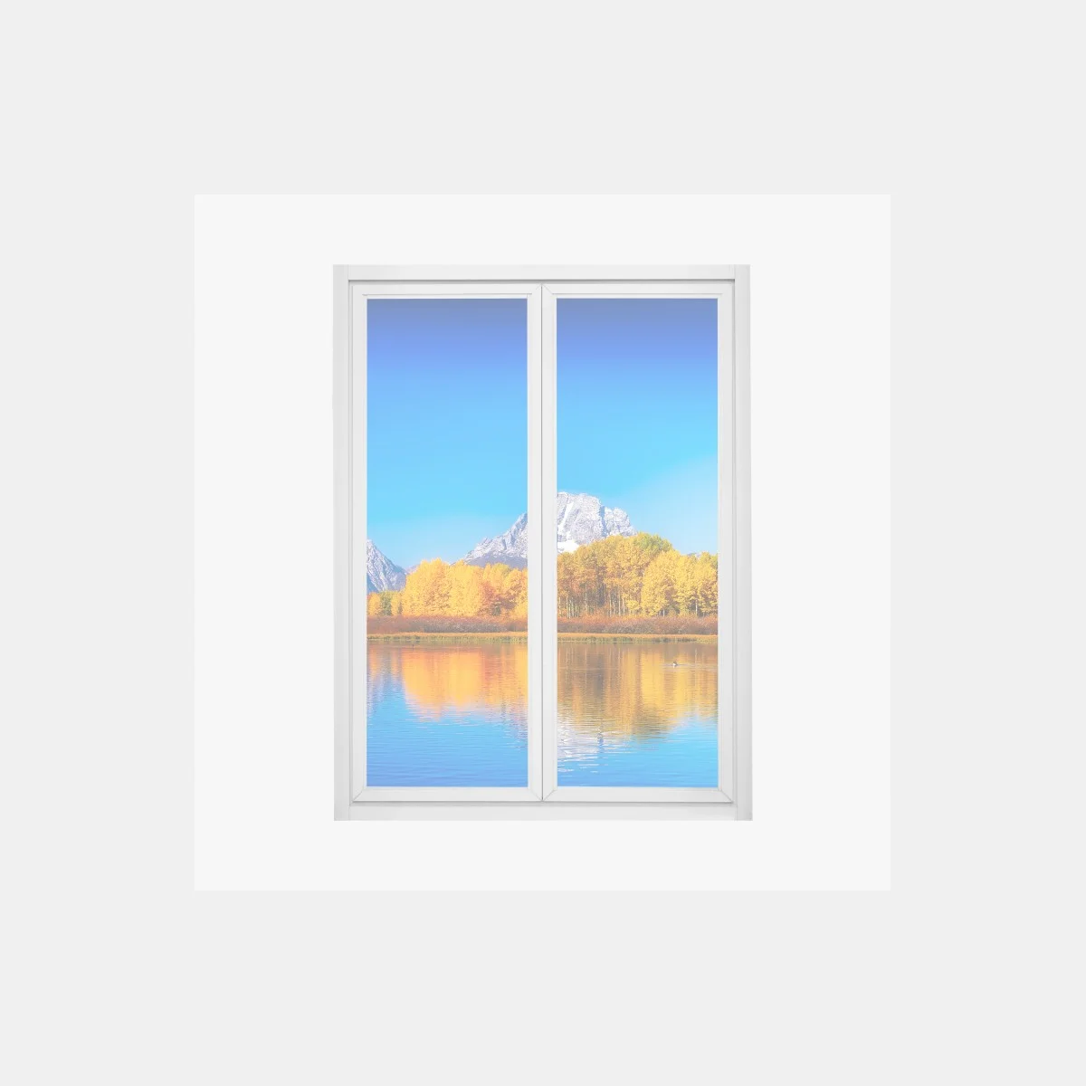 Sticker pour vitres et fenêtres reflets d'automne sur le lac – Wallnifity® Sticker pour vitres et fenêtres reflets d'automne sur le lac – Wallnifity®