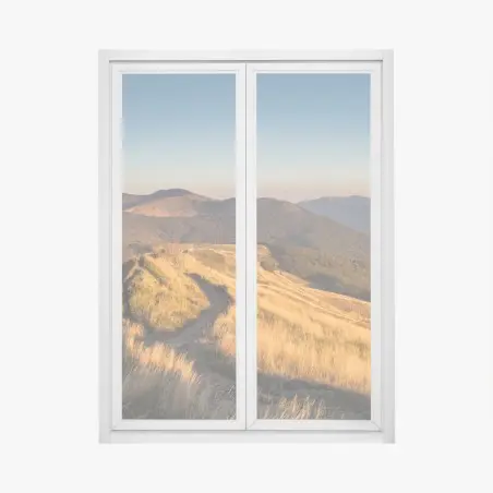 Sticker pour vitres et fenêtres crête montagneuse dorée au coucher du soleil – Wallnifity®
