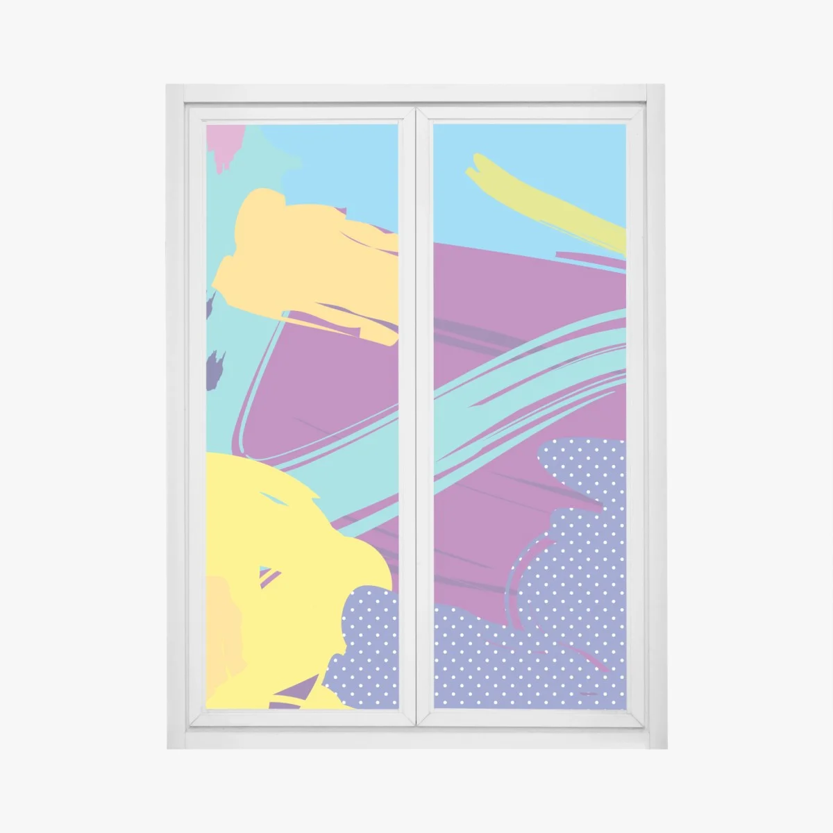 Sticker pour vitres et fenêtres motif abstrait coloré et dynamique – Wallnifity® Sticker pour vitres et fenêtres motif abstrait coloré et dynamique – Wallnifity®