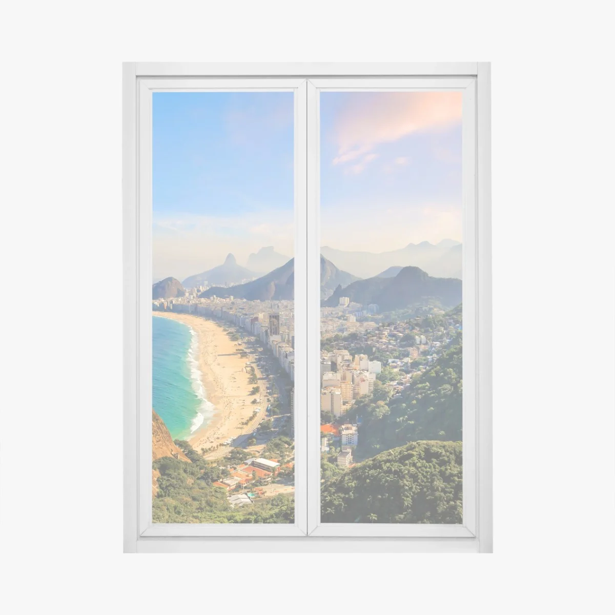 Sticker pour vitres et fenêtres vue aérienne de Copacabana et Ipanema – Wallnifity® Sticker pour vitres et fenêtres vue aérienne de Copacabana et Ipanema – Wallnifity®