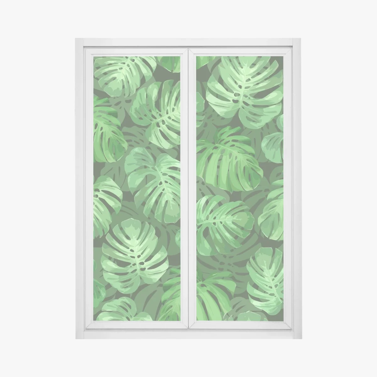 Sticker pour vitres et fenêtres motif tropical de feuilles de monstera – Wallnifity® Sticker pour vitres et fenêtres motif tropical de feuilles de monstera – Wallnifity®