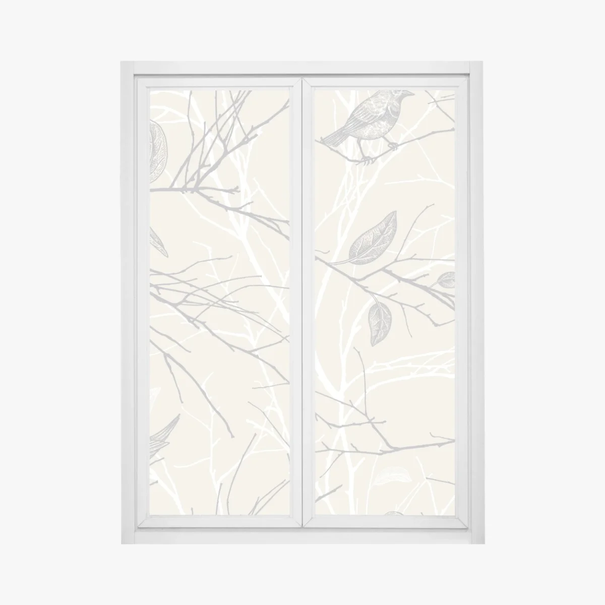 Sticker pour vitres et fenêtres motif oiseaux et branches minimaliste en beige – Wallnifity® Sticker pour vitres et fenêtres motif oiseaux et branches minimaliste en beige – Wallnifity®