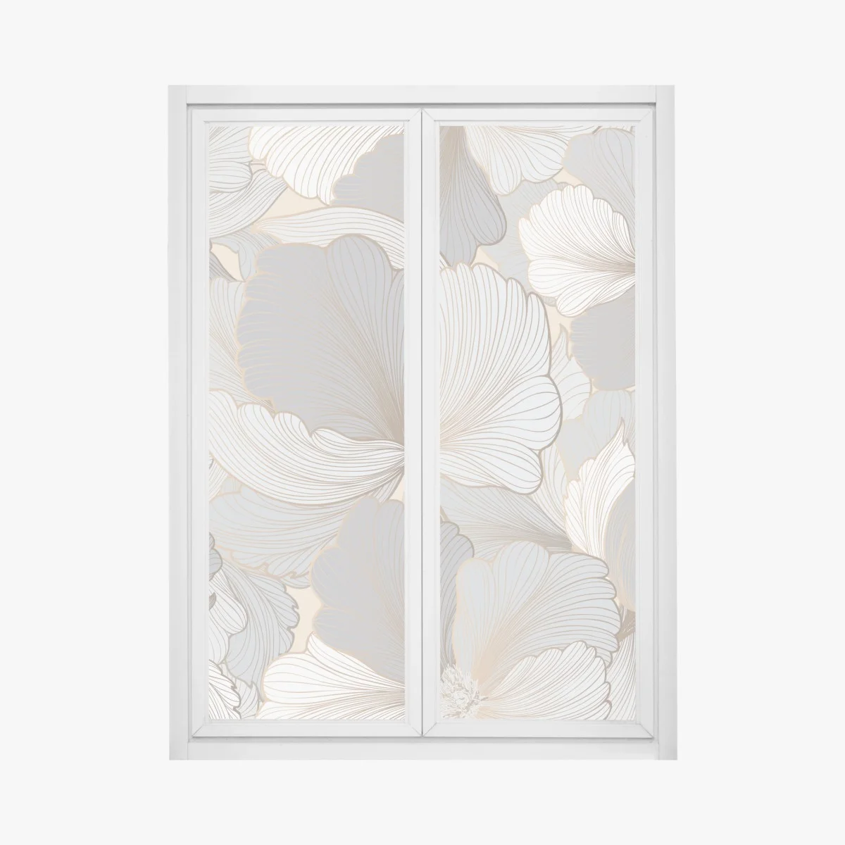 Sticker pour vitres et fenêtres motif floral élégant aux tons neutres et dorés – Wallnifity® Sticker pour vitres et fenêtres motif floral élégant aux tons neutres et dorés – Wallnifity®