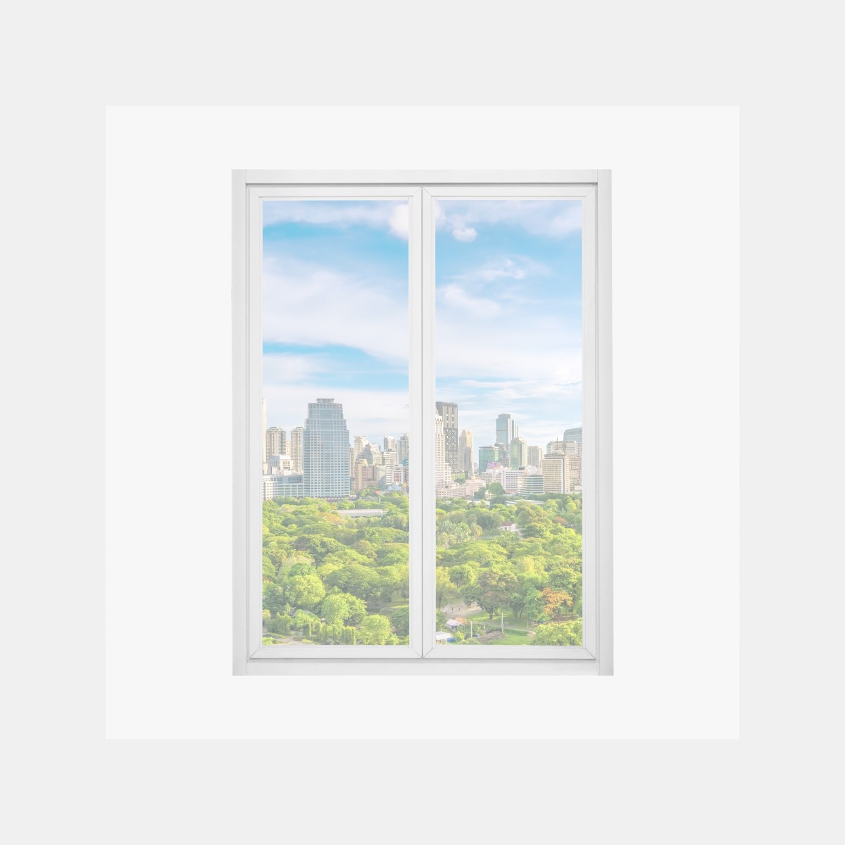 Sticker pour vitres et fenêtres panorama aérien de Bangkok et du parc Lumpini – Wallnifity®