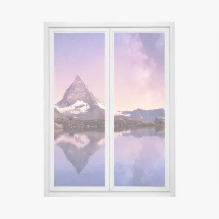 Sticker pour vitres et fenêtres mystère nocturne du Matterhorn – Wallnifity®
