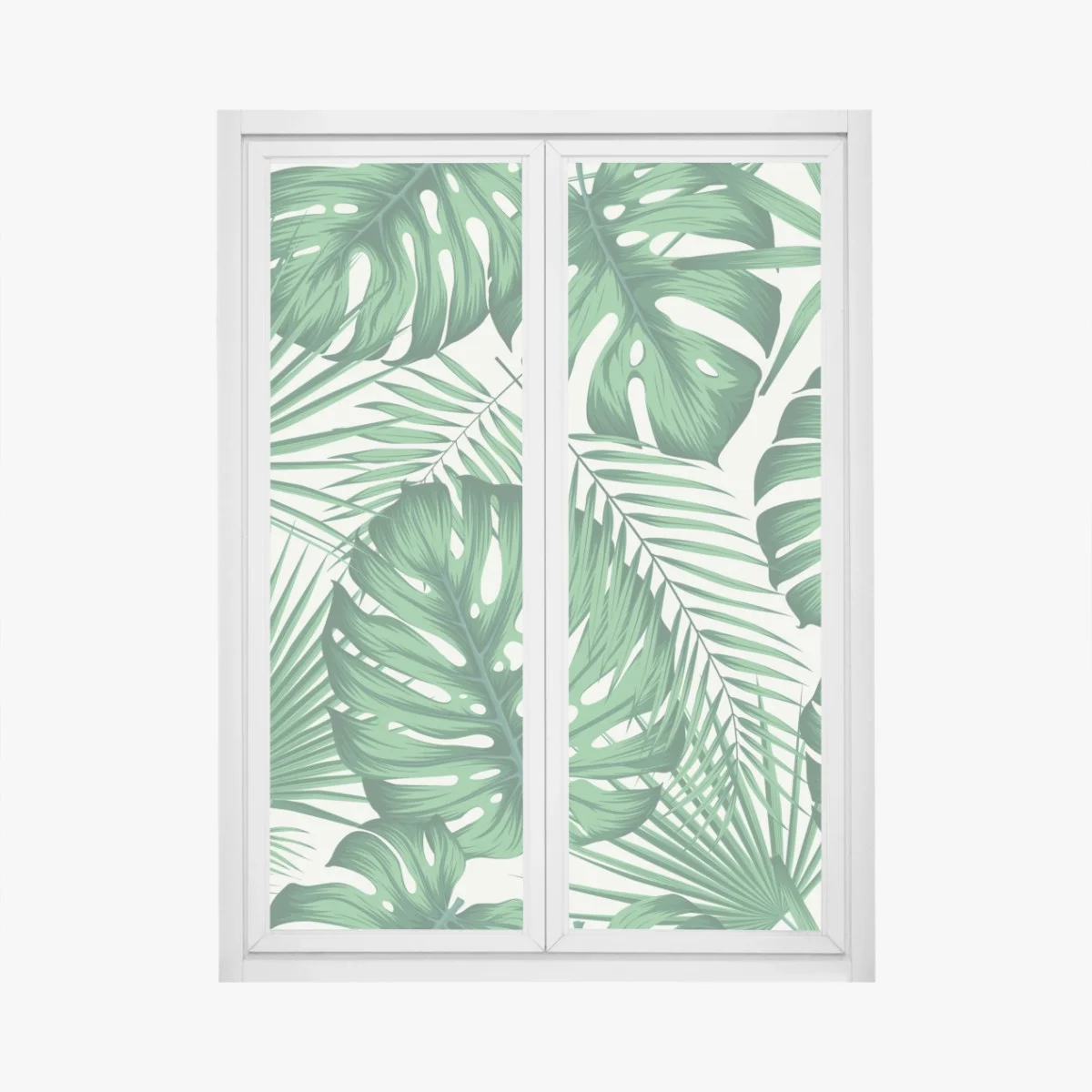 Sticker pour vitres et fenêtres motif feuillage tropical vert – Wallnifity® Sticker pour vitres et fenêtres motif feuillage tropical vert – Wallnifity®