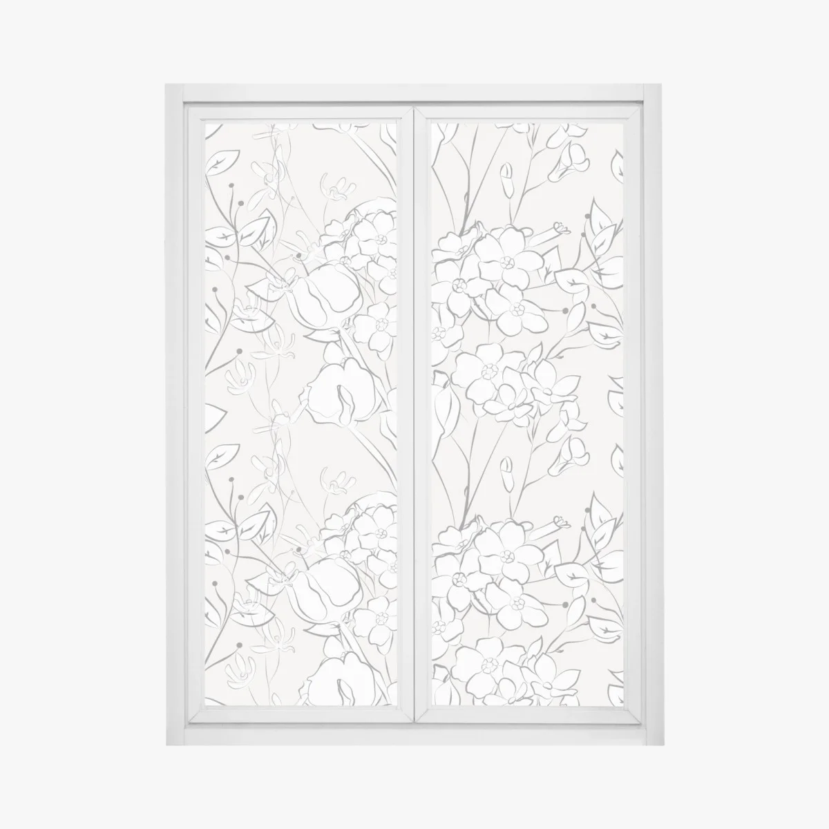 Sticker pour vitres et fenêtres motif floral délicat sur fond rose pâle – Wallnifity® Sticker pour vitres et fenêtres motif floral délicat sur fond rose pâle – Wallnifity®