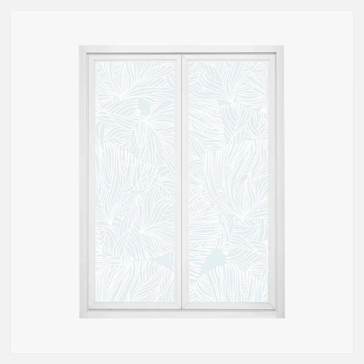 Sticker pour vitres et fenêtres motif floral linéaire bleu pastel – Wallnifity® Sticker pour vitres et fenêtres motif floral linéaire bleu pastel – Wallnifity®