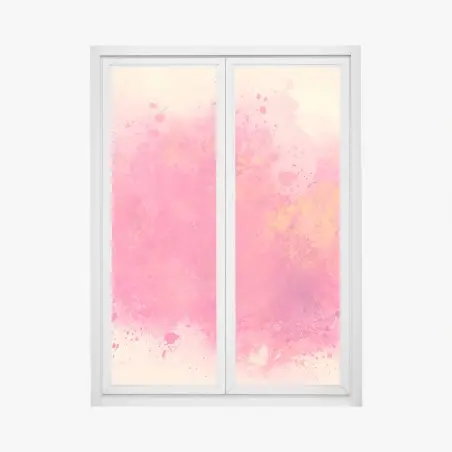 Sticker pour vitres et fenêtres nuage abstrait rose et corail – Wallnifity®