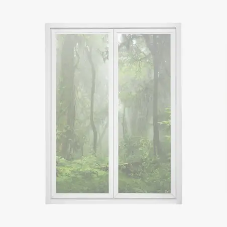 Sticker pour vitres et fenêtres brume verte dans la forêt tropicale d'Asie du Sud-Est – Wallnifity®