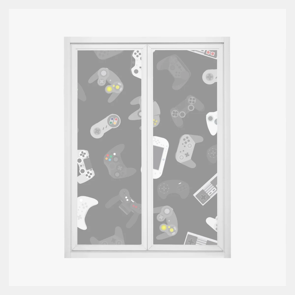 Sticker pour vitres et fenêtres motif de manettes de jeux vidéo rétro et modernes – Wallnifity® Sticker pour vitres et fenêtres motif de manettes de jeux vidéo rétro et modernes – Wallnifity®