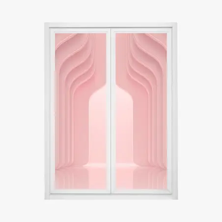 Sticker pour vitres et fenêtres élégance corail minimaliste – Wallnifity®