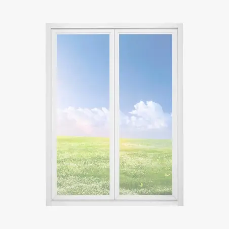 Sticker pour vitres et fenêtres horizon printanier sous ciel bleu – Wallnifity®