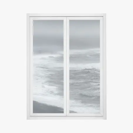 Sticker pour vitres et fenêtres plage volcanique sauvage d'Islande – Wallnifity®