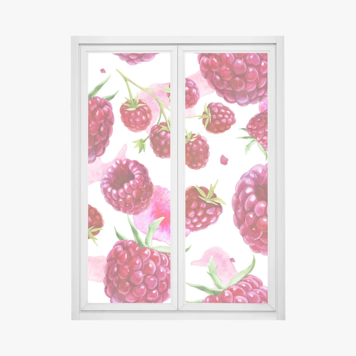 Sticker pour vitres et fenêtres motif framboises aquarelle éclatant – Wallnifity® Sticker pour vitres et fenêtres motif framboises aquarelle éclatant – Wallnifity®
