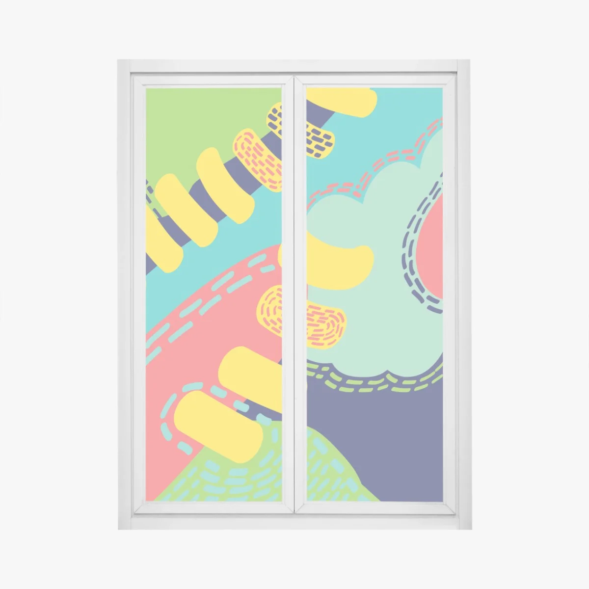 Sticker pour vitres et fenêtres abstraction organique aux couleurs vives – Wallnifity® Sticker pour vitres et fenêtres abstraction organique aux couleurs vives – Wallnifity®