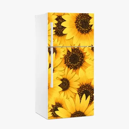 Sticker pour réfrigérateur éclat de tournesols jaunes – Wallnifity®