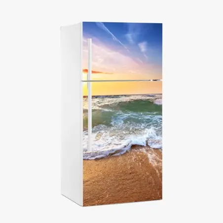 Sticker pour réfrigérateur coucher de soleil sur l'océan – Wallnifity®