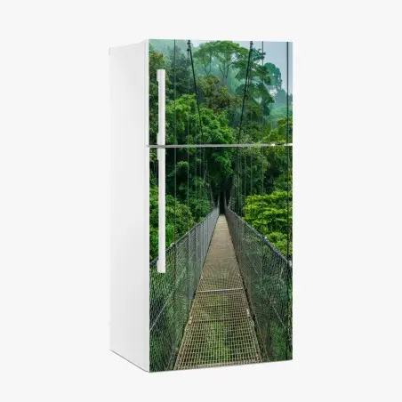 Sticker pour réfrigérateur passerelle suspendue au-dessus de la canopée – Wallnifity®