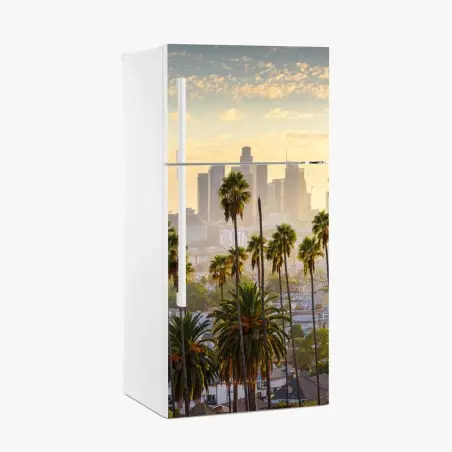Sticker pour réfrigérateur aube dorée à Los Angeles – Wallnifity®