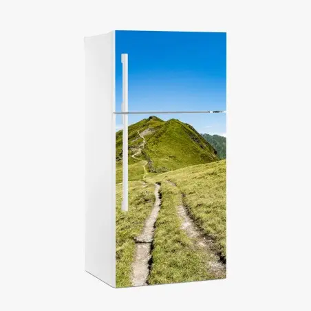 Sticker pour réfrigérateur sentier sinueux dans les Alpes de Zillertal – Wallnifity®
