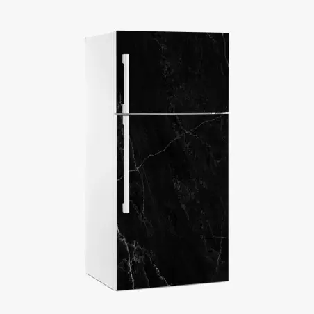 Sticker pour réfrigérateur marbre noir veiné pour décoration murale – Wallnifity®