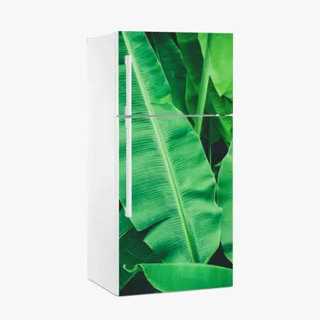 Sticker pour réfrigérateur feuillage de bananier tropical luxuriant – Wallnifity®