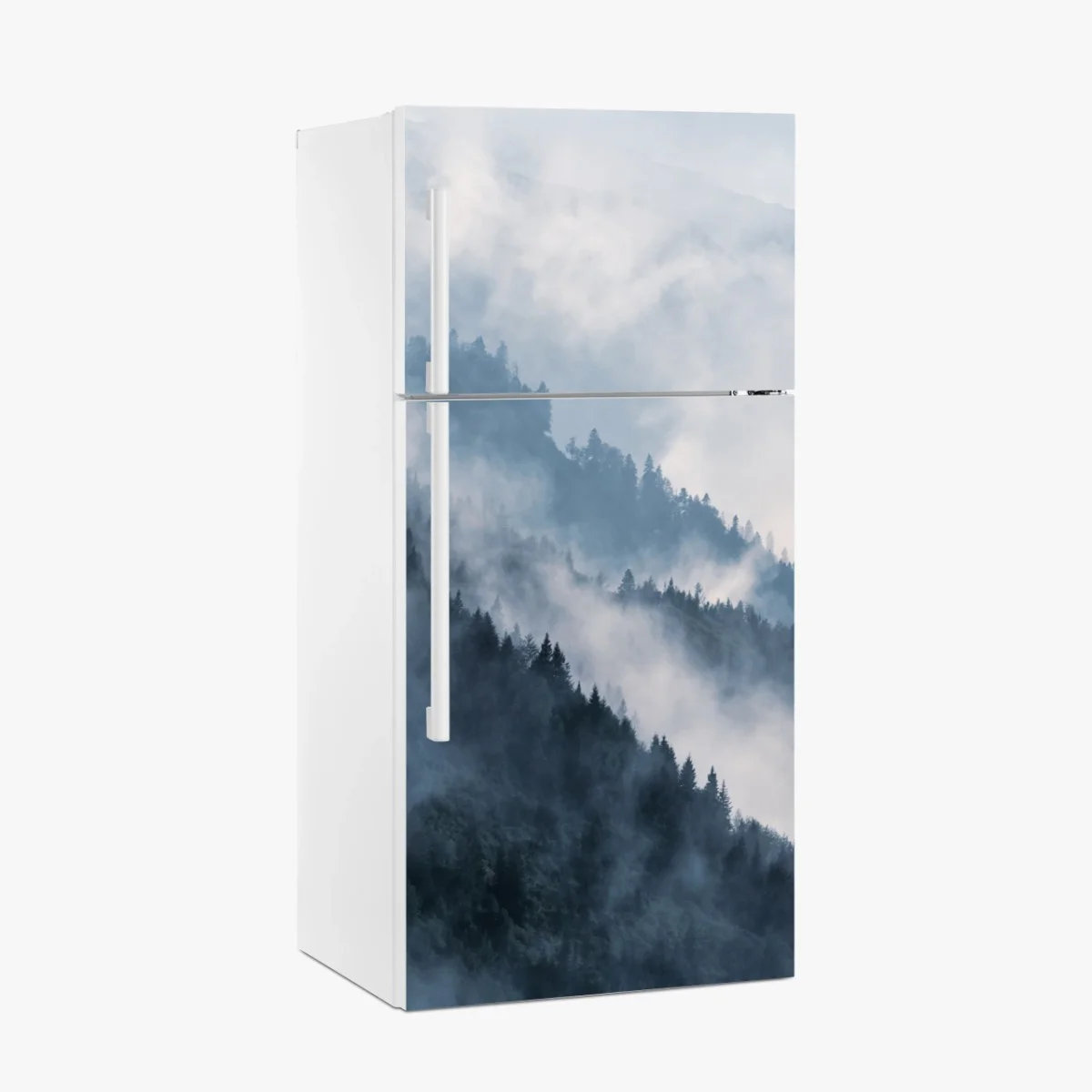 Sticker pour réfrigérateur brume mystérieuse sur les crêtes forestières – Wallnifity® Sticker pour réfrigérateur brume mystérieuse sur les crêtes forestières – Wallnifity®