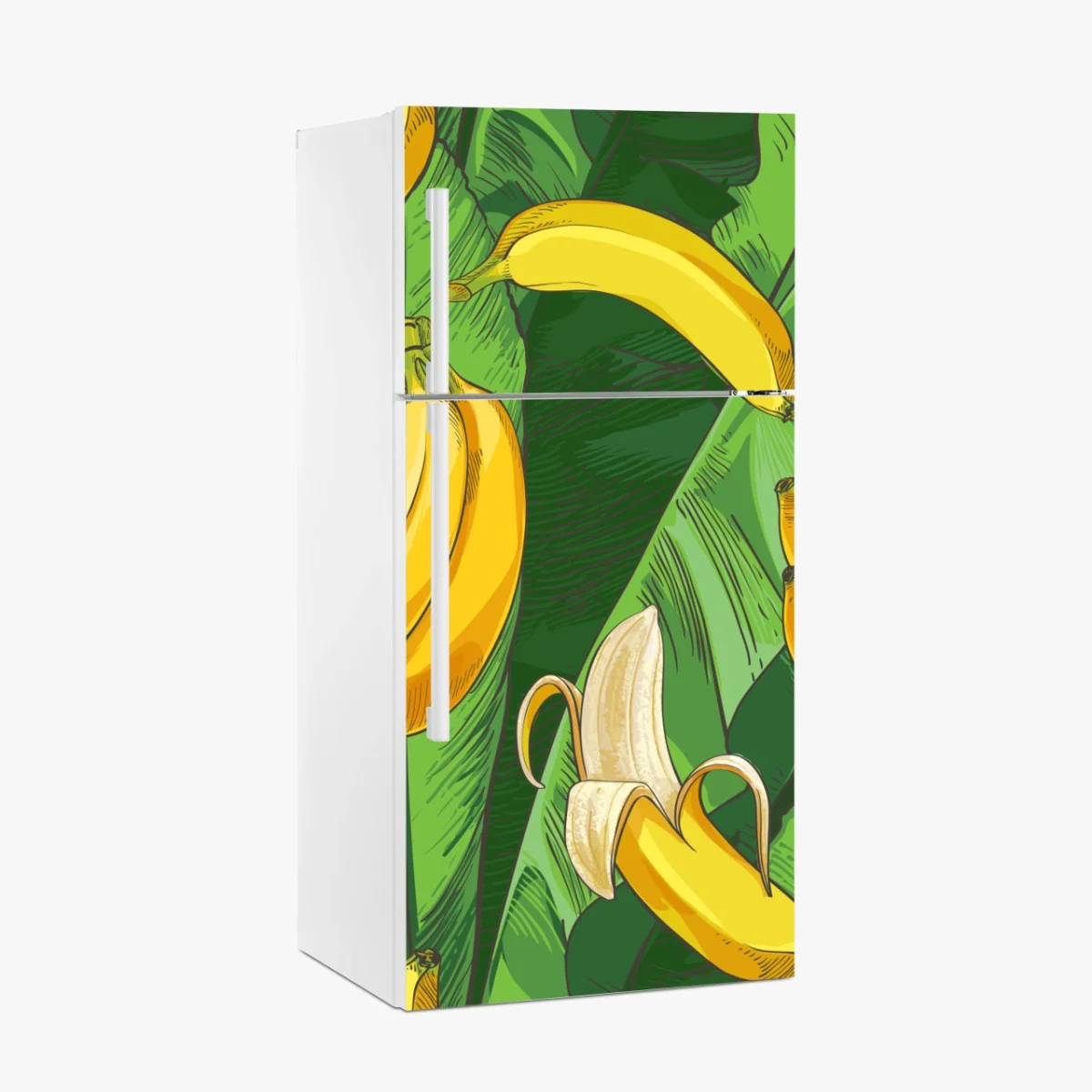 Sticker pour réfrigérateur motif de bananes tropicales sur feuillage – Wallnifity® Sticker pour réfrigérateur motif de bananes tropicales sur feuillage – Wallnifity®