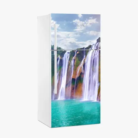 Sticker pour réfrigérateur cascade majestueuse de Jiulong à Luoping, Chine – Wallnifity®