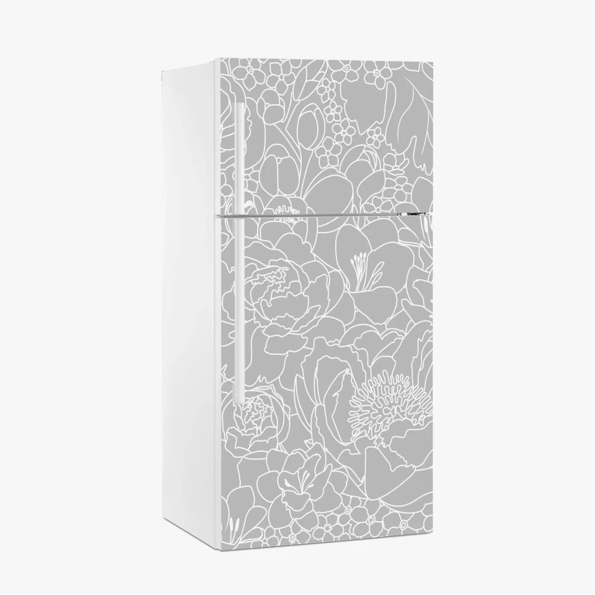 Sticker pour réfrigérateur motif floral monochrome élégant – Wallnifity® Sticker pour réfrigérateur motif floral monochrome élégant – Wallnifity®