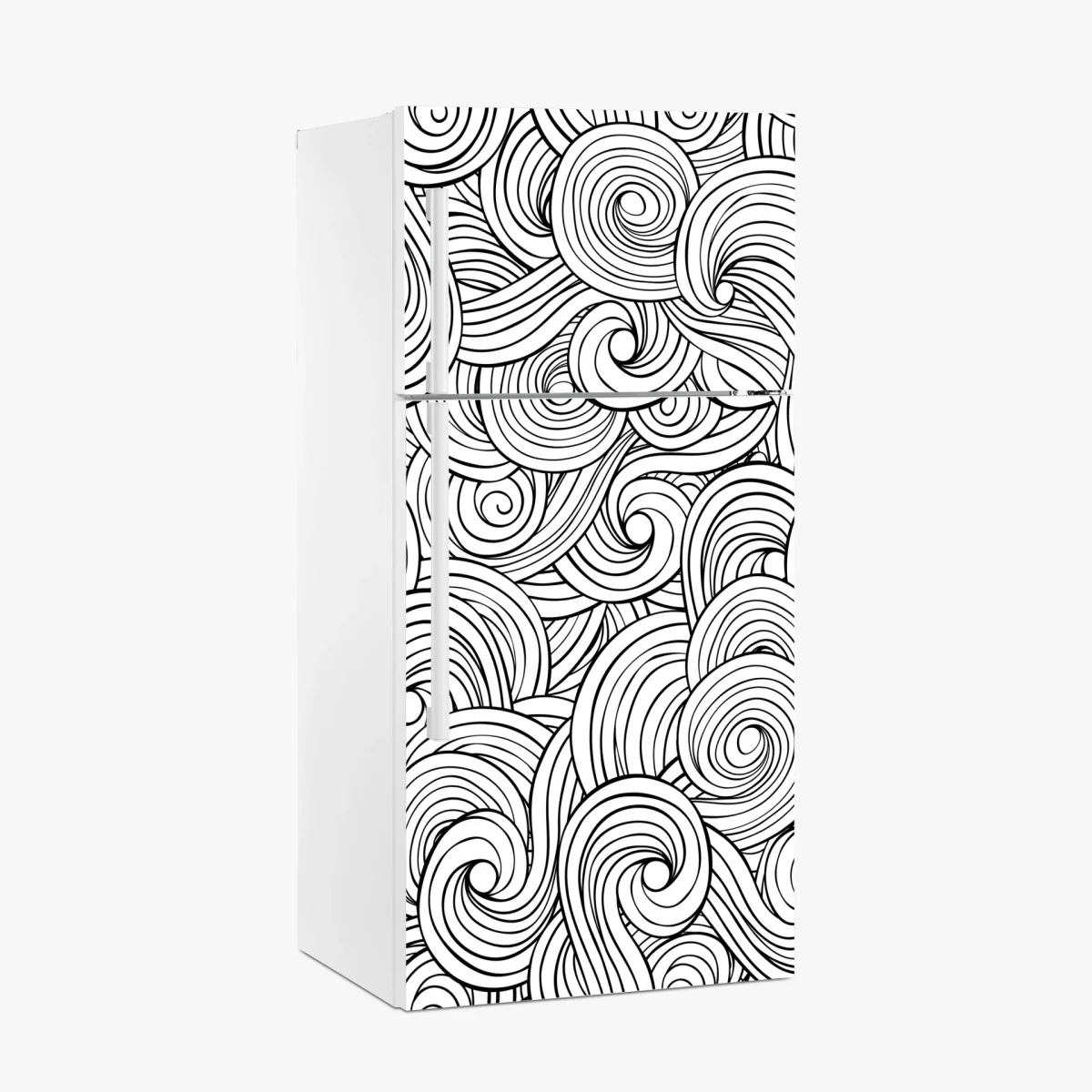 Sticker pour réfrigérateur motif tourbillonnant abstrait en noir et blanc – Wallnifity® Sticker pour réfrigérateur motif tourbillonnant abstrait en noir et blanc – Wallnifity®