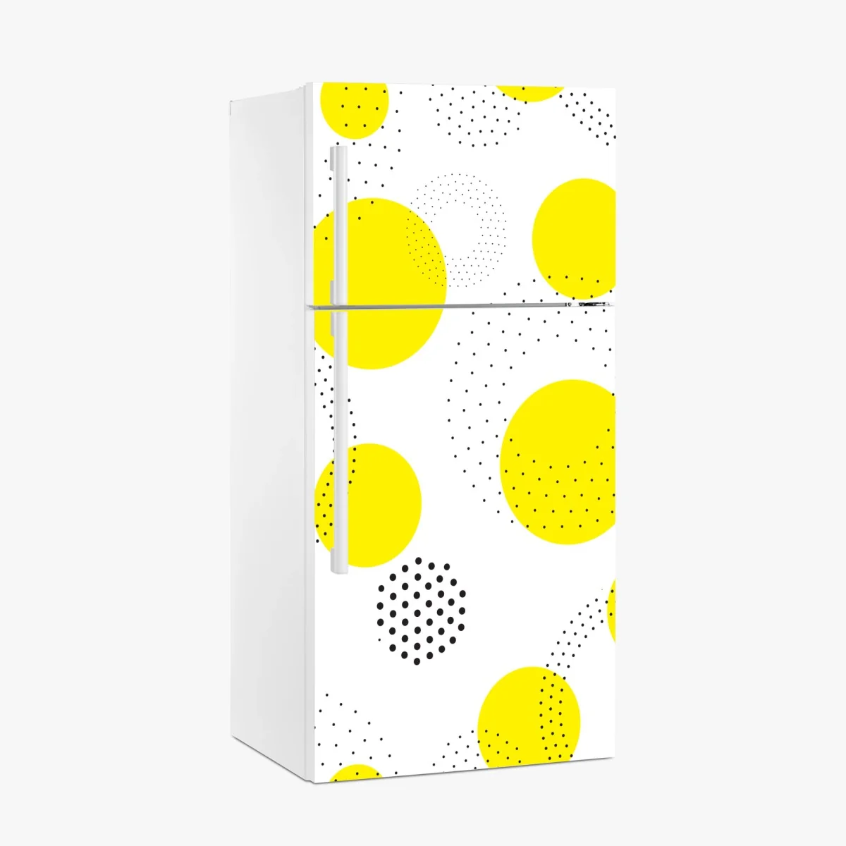 Sticker pour réfrigérateur motif géométrique de cercles jaunes – Wallnifity® Sticker pour réfrigérateur motif géométrique de cercles jaunes – Wallnifity®