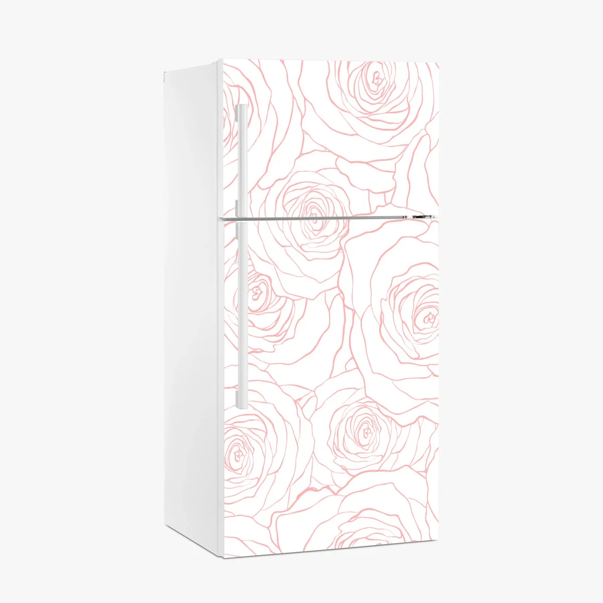 Sticker pour réfrigérateur motif floral minimaliste de roses délicates – Wallnifity® Sticker pour réfrigérateur motif floral minimaliste de roses délicates – Wallnifity®