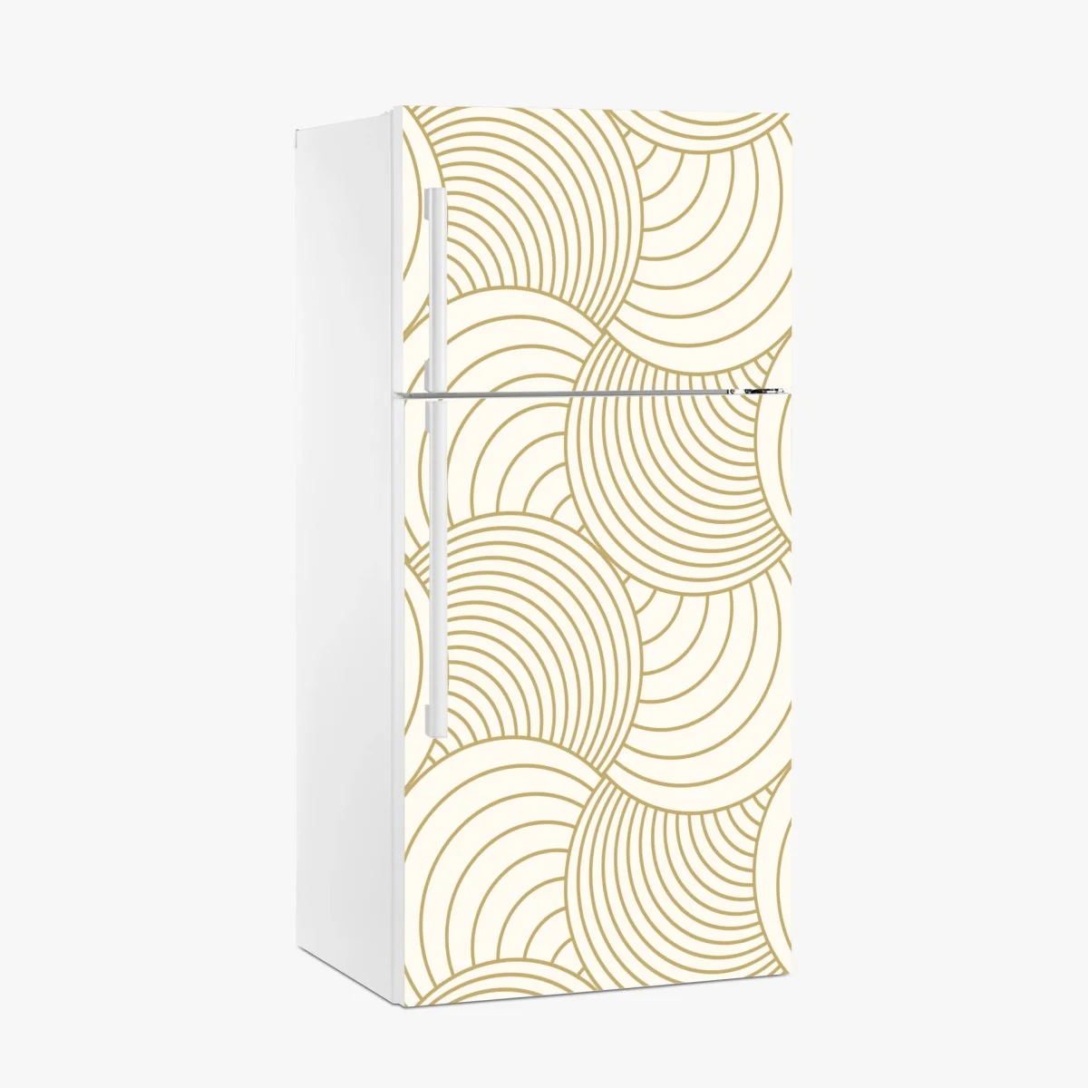 Sticker pour réfrigérateur motif de cercles dorés minimaliste – Wallnifity® Sticker pour réfrigérateur motif de cercles dorés minimaliste – Wallnifity®