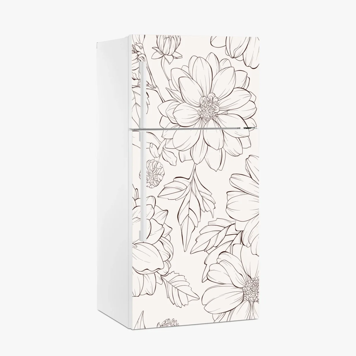 Sticker pour réfrigérateur motif floral délicat au trait – Wallnifity® Sticker pour réfrigérateur motif floral délicat au trait – Wallnifity®