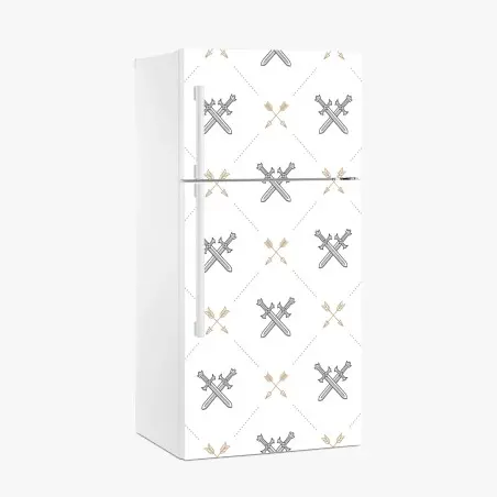 Sticker pour réfrigérateur motif épées et flèches minimaliste – Wallnifity®